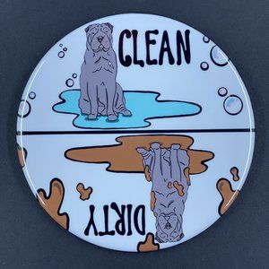 Blue Shar Pei Dog Dishwasher Magnet Kitchen Decor